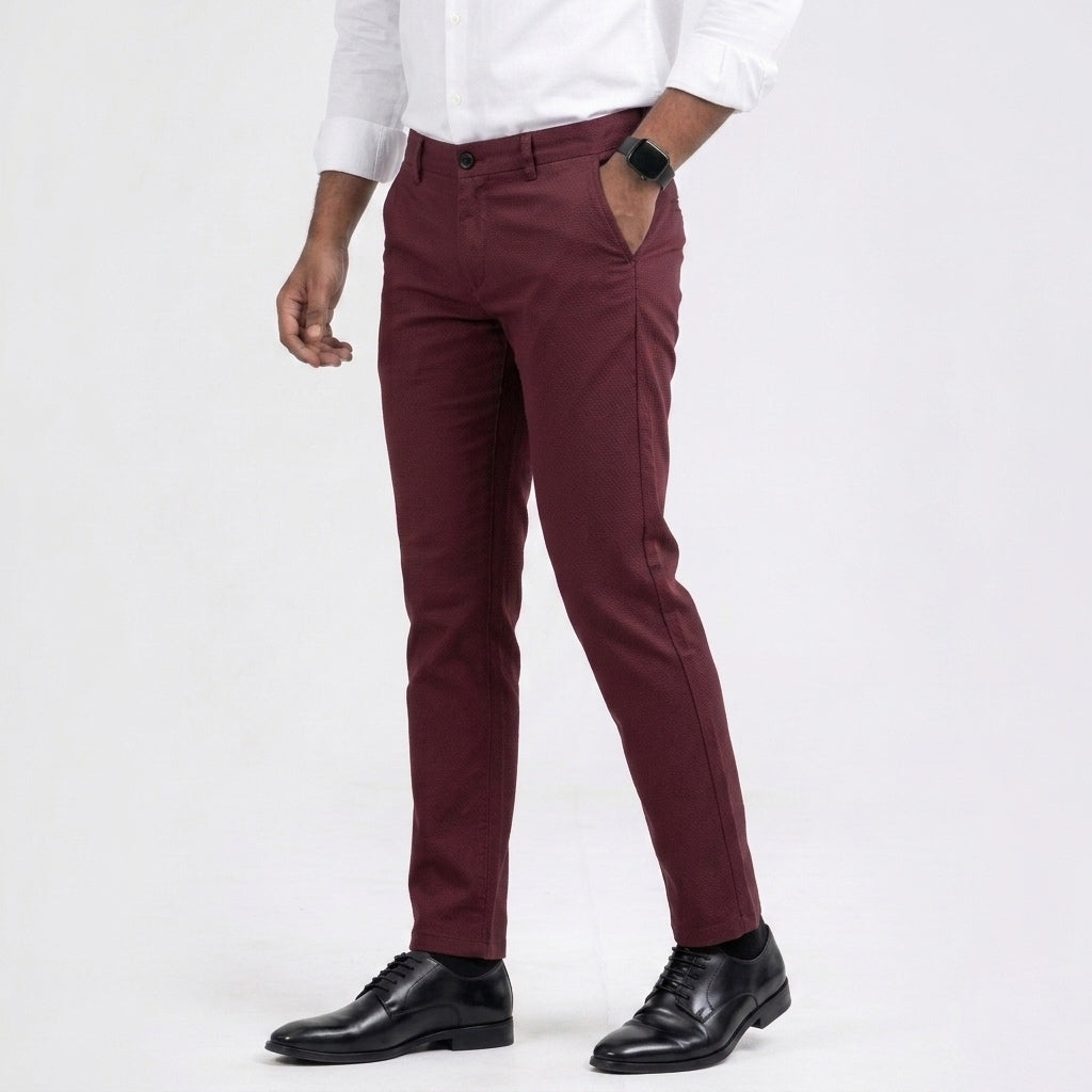 Fancy Chino Pants - Co Burgundy