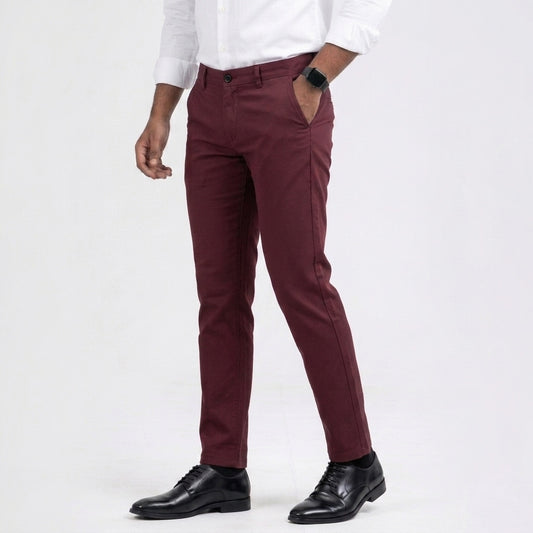 Fancy Chino Pants - Co Burgundy