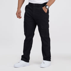 Premium Twill Cargo Pants - Black