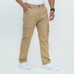 Premium Twill Cargo Pants - Khaki