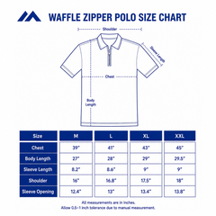 Premium Waffle Zipper Polo - Graphite