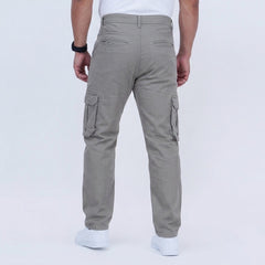 Premium Twill Cargo Pants - Metallic Silver