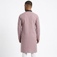 Textured Popcorn Panjabi - Dusty Rose
