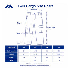 Premium Twill Cargo Pants - Black