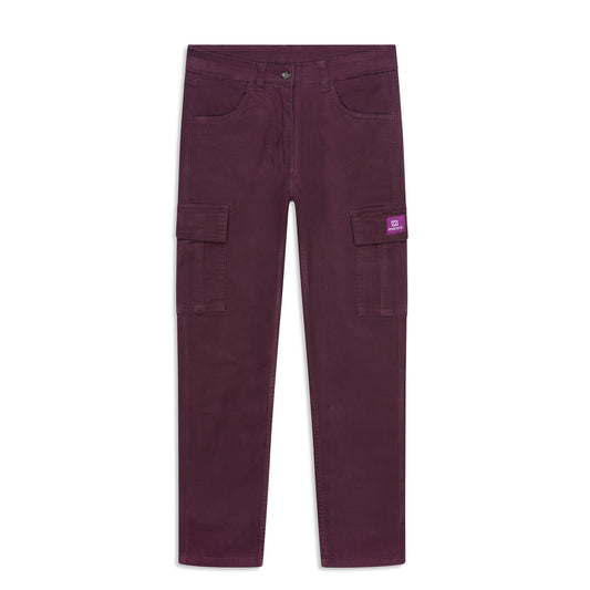 Ladies Twill Cargo Pant - Maroon