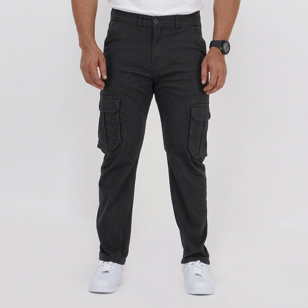 Premium Twill Cargo Pants - Dark Charcoal