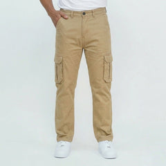 Premium Twill Cargo Pants - Khaki