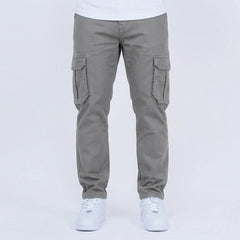 Premium Twill Cargo Pants - Metallic Silver