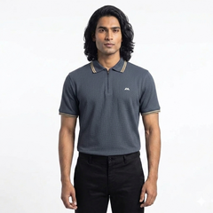 Premium Waffle Zipper Polo - Surma