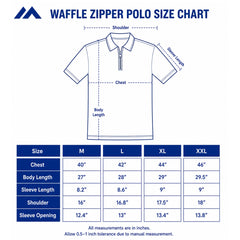 Premium Waffle Zipper Polo - Dark Navy