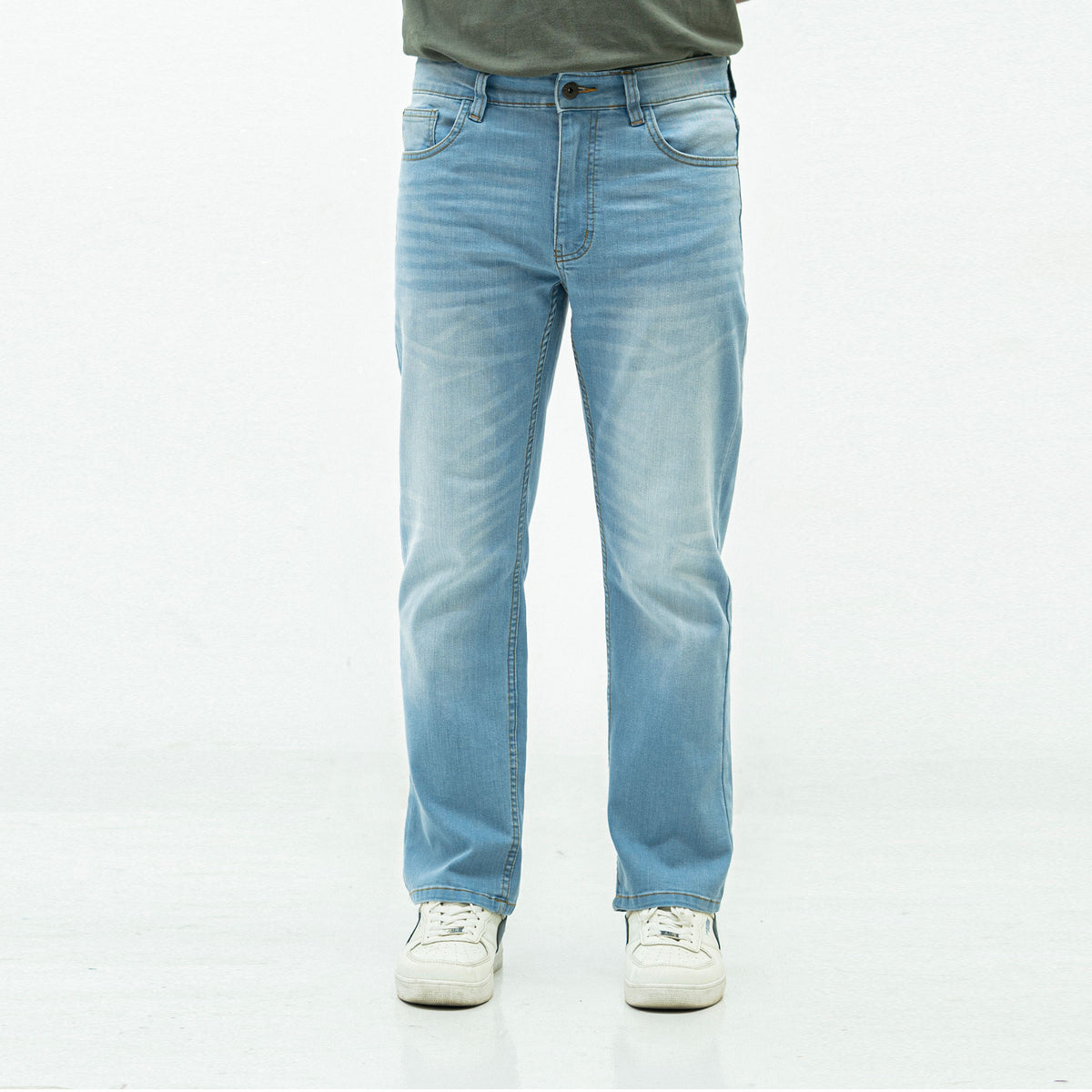 Straight Fit Jeans- Light Blue