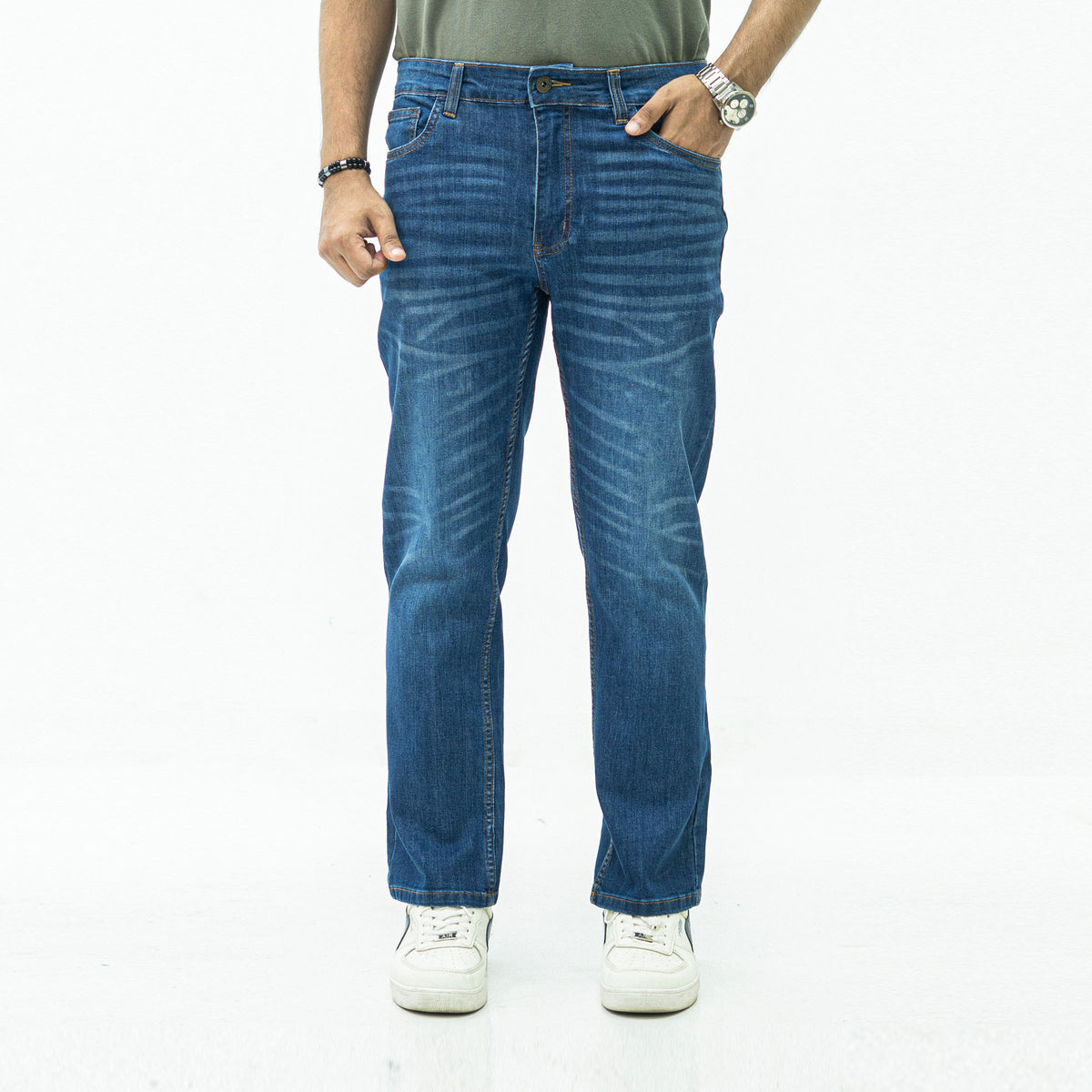 Straight Fit Jeans- Navy Blue