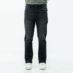 Straight Fit Jeans- Foggy Black