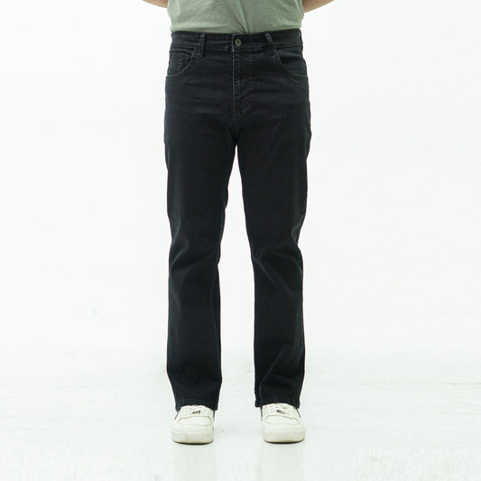 Straight Fit Jeans- Jet Black