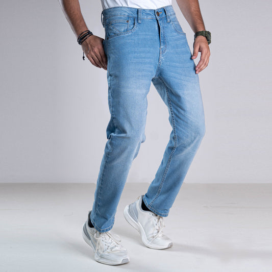 Faded Stretch Semi Fit Jeans - Legacy Blue