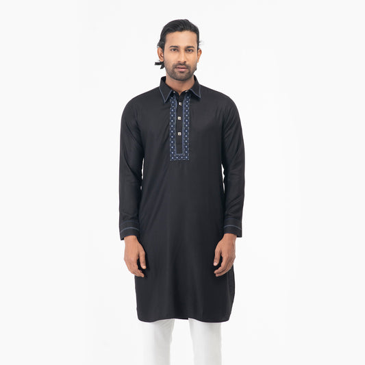Premium Kabli Panjabi - Black