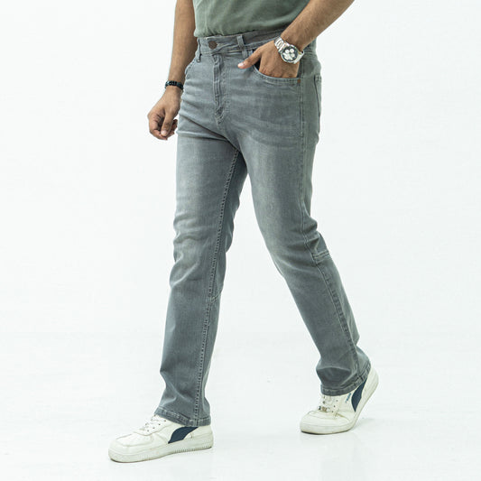 Straight Cut Jeans- Grey