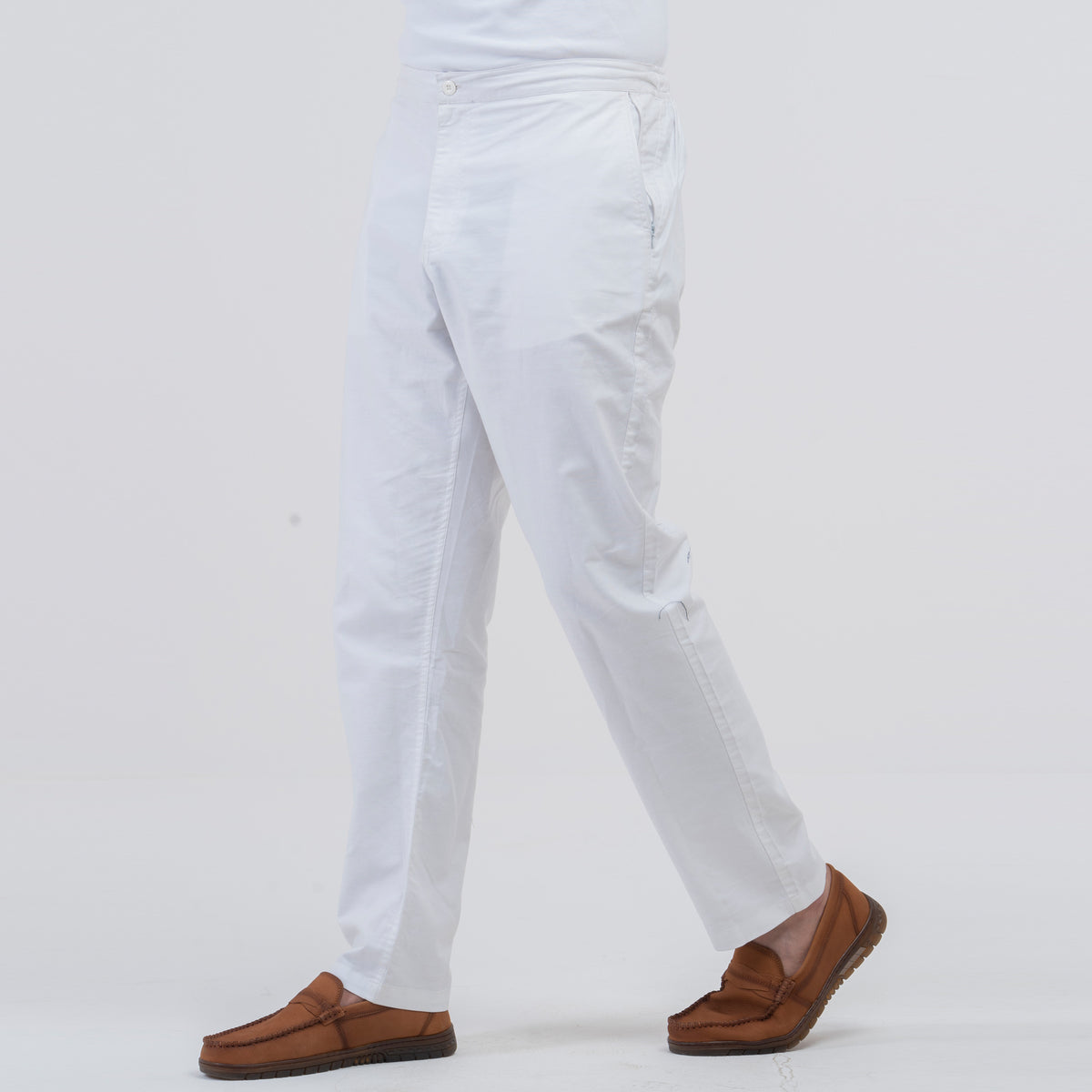 Premium Cotton  Pajama -  White