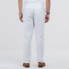 Premium Cotton  Pajama -  White