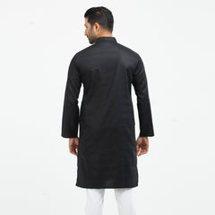 Semi Fit Panjabi - Black