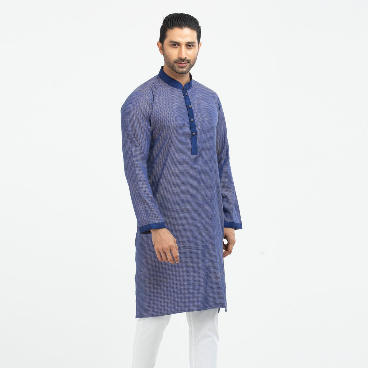 Printed Casual Panjabi  - Blue