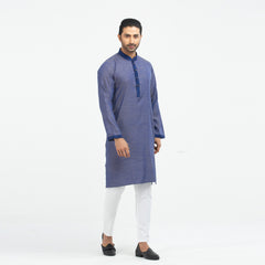 Printed Casual Panjabi  - Blue