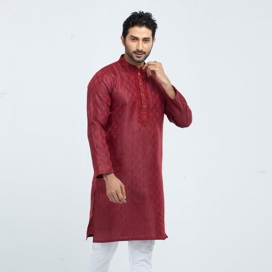 premium panjabi - Maroon
