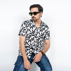Havana Collar Crepe Shirt - White