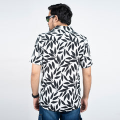 Havana Collar Crepe Shirt - White