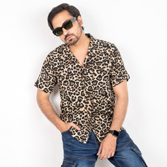 Havana Collar Crepe Shirt - Beige