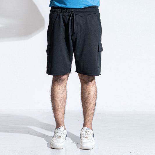 WaffleFlex Cargo Shorts-Black