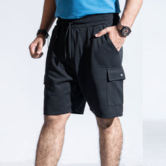WaffleFlex Cargo Shorts-Black