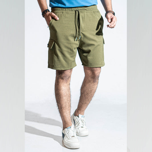 WaffleFlex Cargo Shorts-Olive