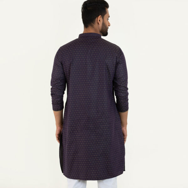 Semi Fit Casual Panjabi- Violet - Masculine