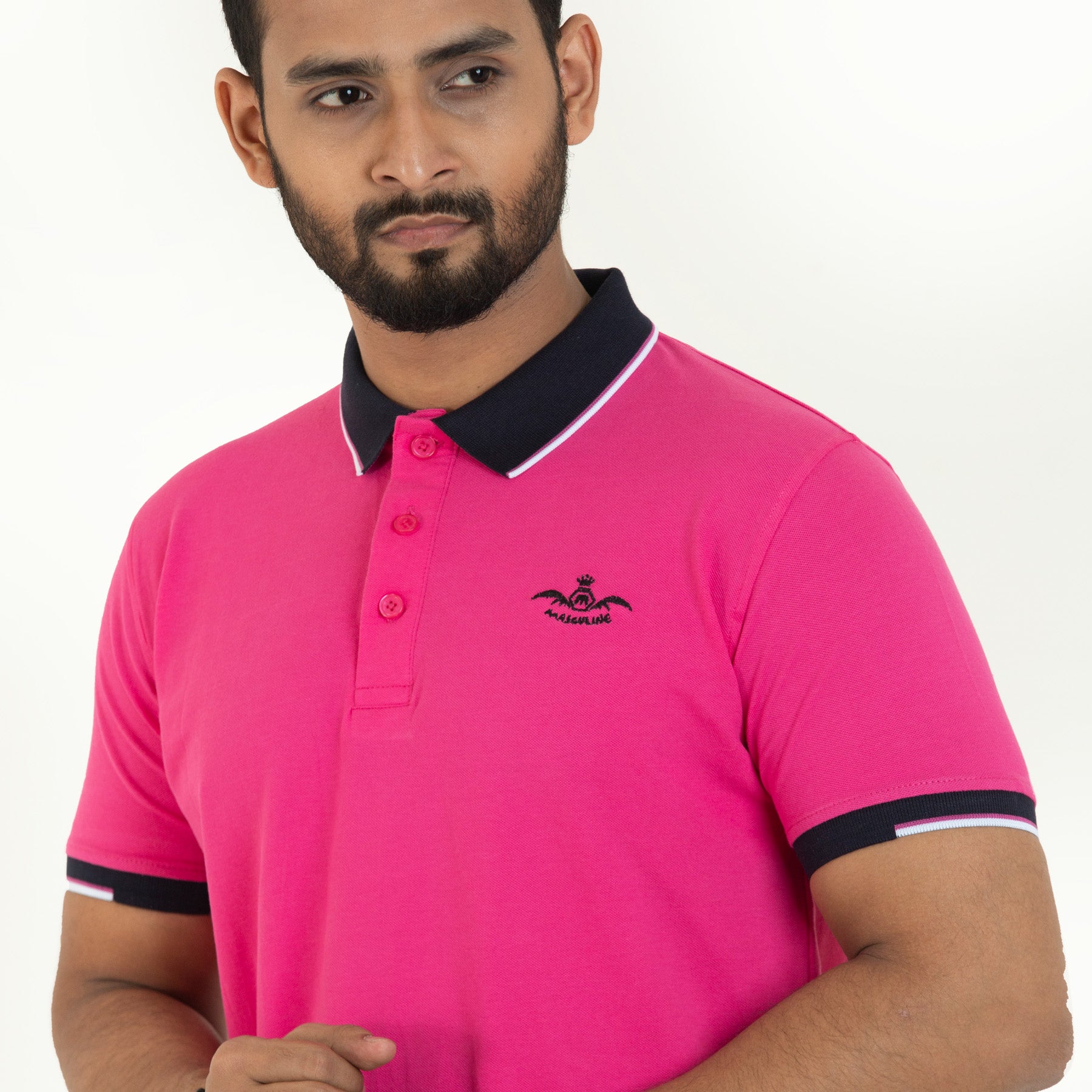 Tipping polo-Hot Pink - Masculine