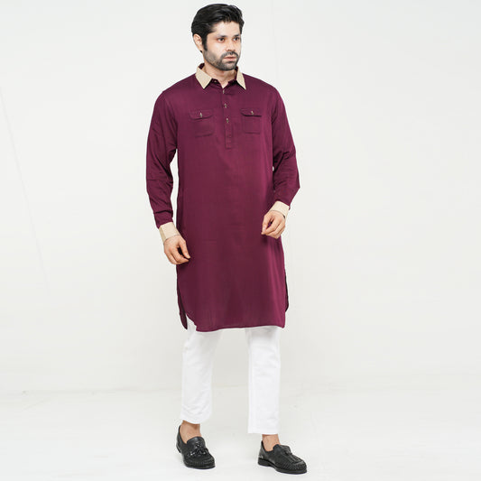 Kabli Panjabi- Maroon
