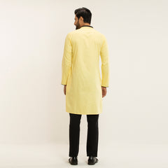Casual Panjabi- Light yellow - Masculine
