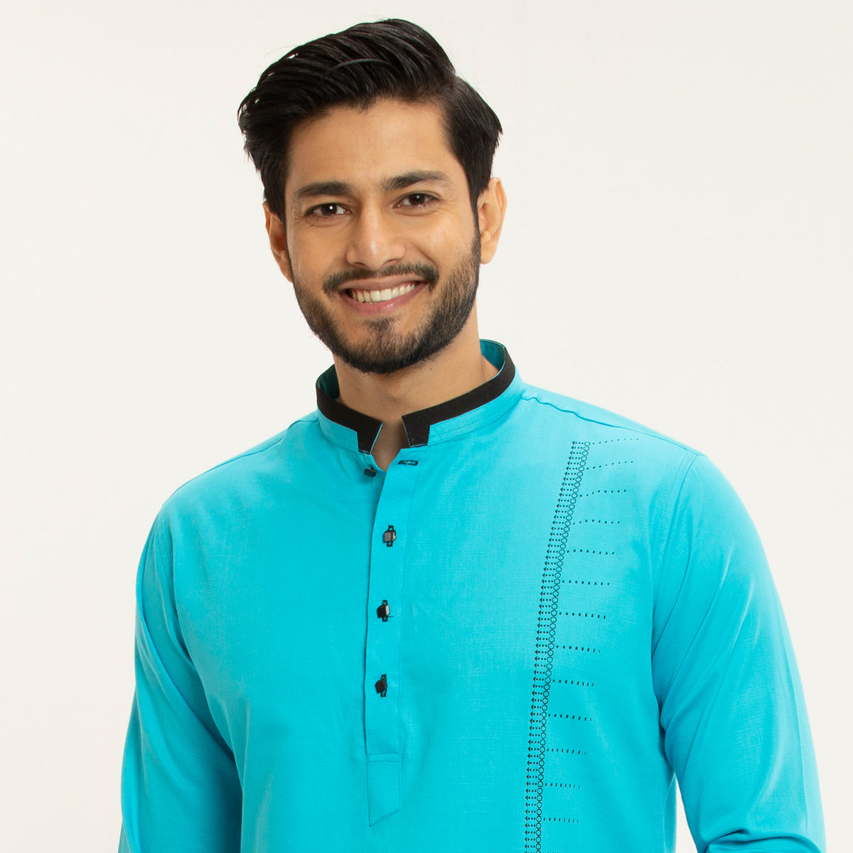 Casual Panjabi- Cyan - Masculine