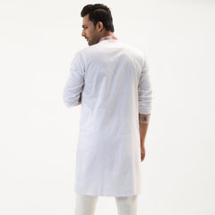 Semi Fit Premium Panjabi- White - Masculine