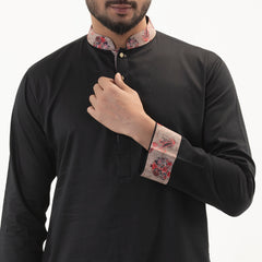 Semi Fit Premium Panjabi- Black - Masculine