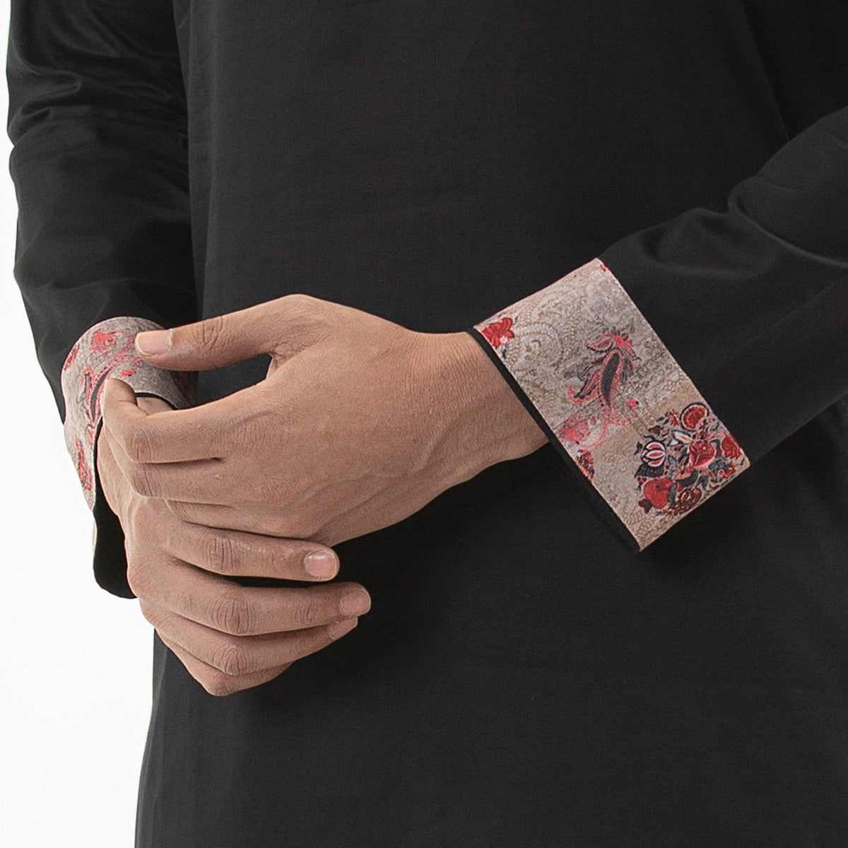 Semi Fit Premium Panjabi- Black - Masculine