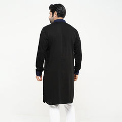 Kabli Panjabi- Black & Navy